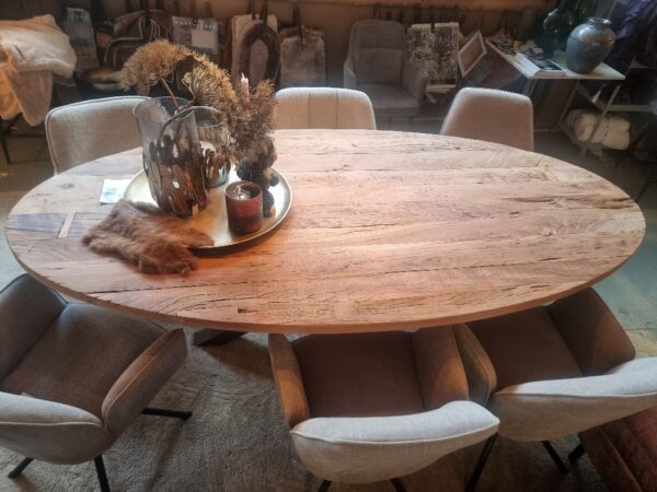 Eettafel in oud hout - Afbeelding 2